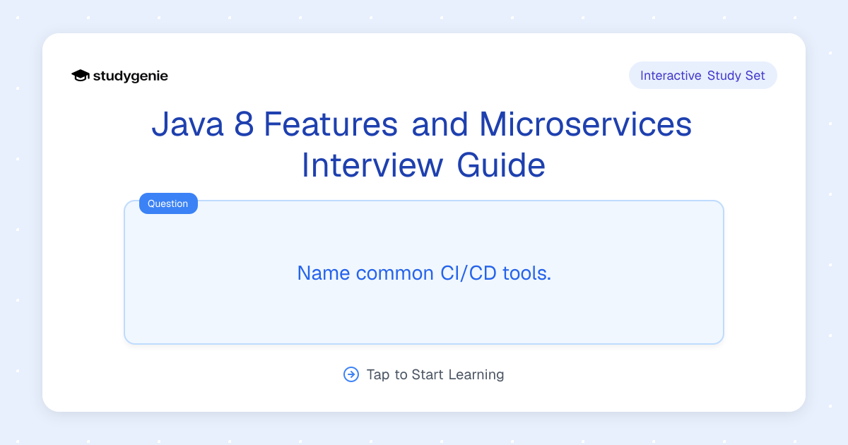 Java 8 Features and Microservices Interview Guide Study Set | Studygenie